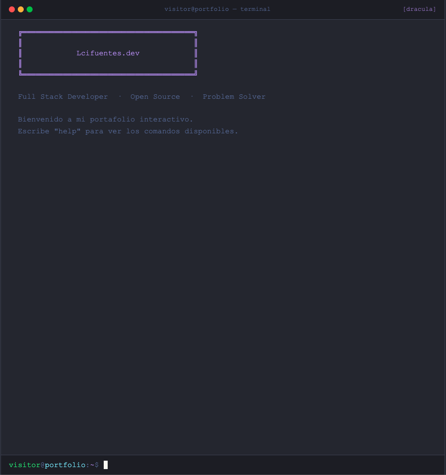 Terminal Portfolio screenshot